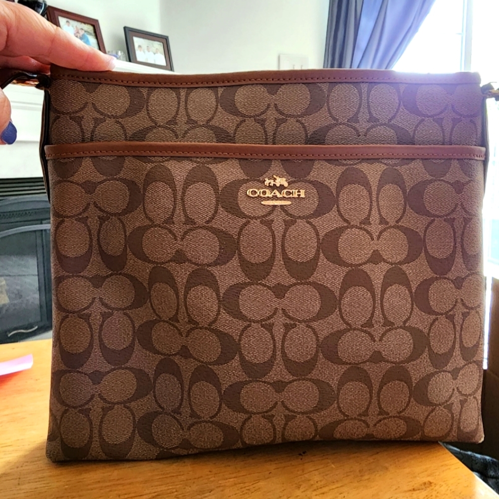 Coach Signature File Bag